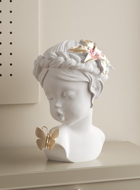 奶油风抽象人物艺术摆件现代家居酒柜办公室书房雕塑高级感装饰品