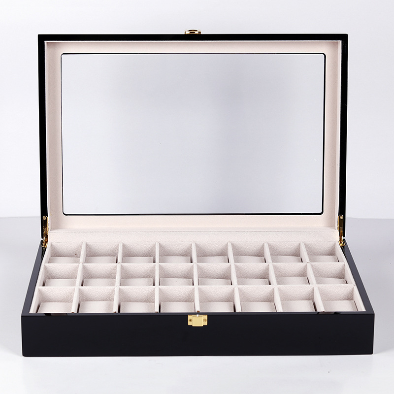 檀韵致远木制烤油漆24位手表盒珠宝首饰钟表收纳展示包装盒子现货