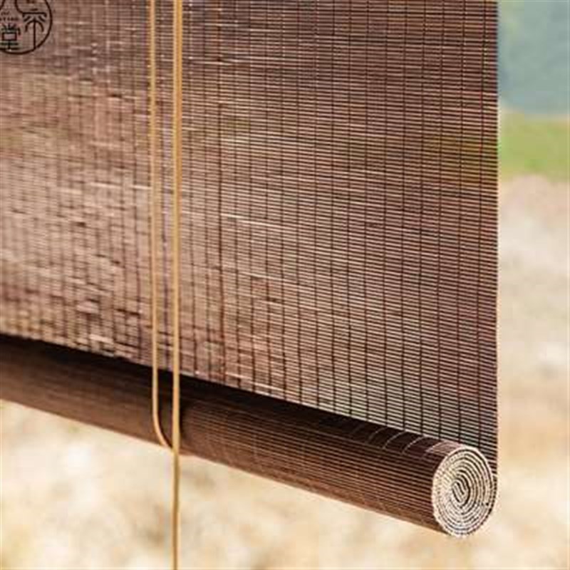竹帘卷帘定制门帘遮阳隔断阳台民宿茶室家用遮光窗帘日式竹帘子