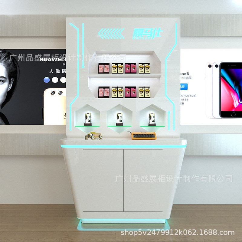 定制商场展示架手机配件店铺简约产品展示柜展厅商品展柜设计加工
