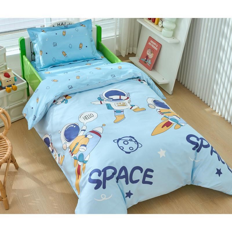 全棉幼儿园床品被子三件套a类儿童被褥被套六件套装入园用品