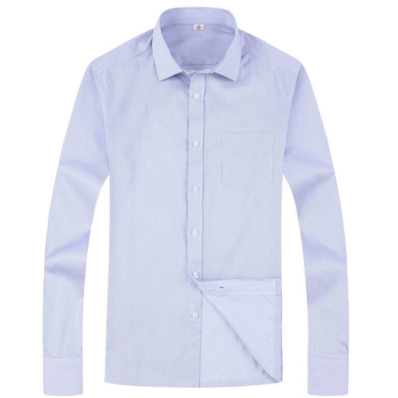 夏季中老年衬衫男士长袖爸爸装衬衣商务休闲宽松寸衫薄款老人衬衣