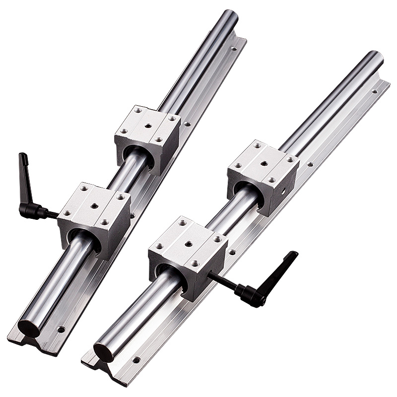 直线导轨 SBR铝托光轴重型滑轨精密木工推台锯平移门圆棒轨道滑块