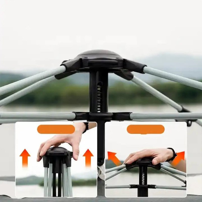 帐篷户外3-4人野营加厚全自动超轻便装备野外露营U防雨沙滩四面帐