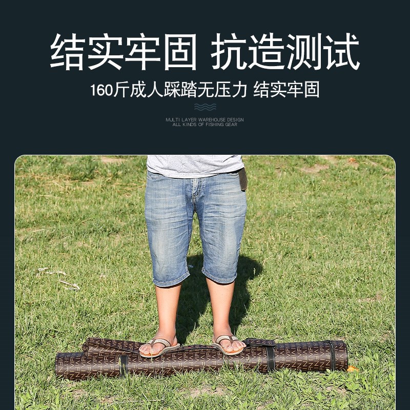 1.25米1.35米轻便型鱼竿包硬壳防水鱼竿筒路亚竿包杆桶带兜渔具包