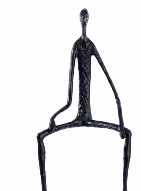 简约现代样板房摆件金属抽象铸铁艺人物书架装饰架雕塑冷淡风摆设