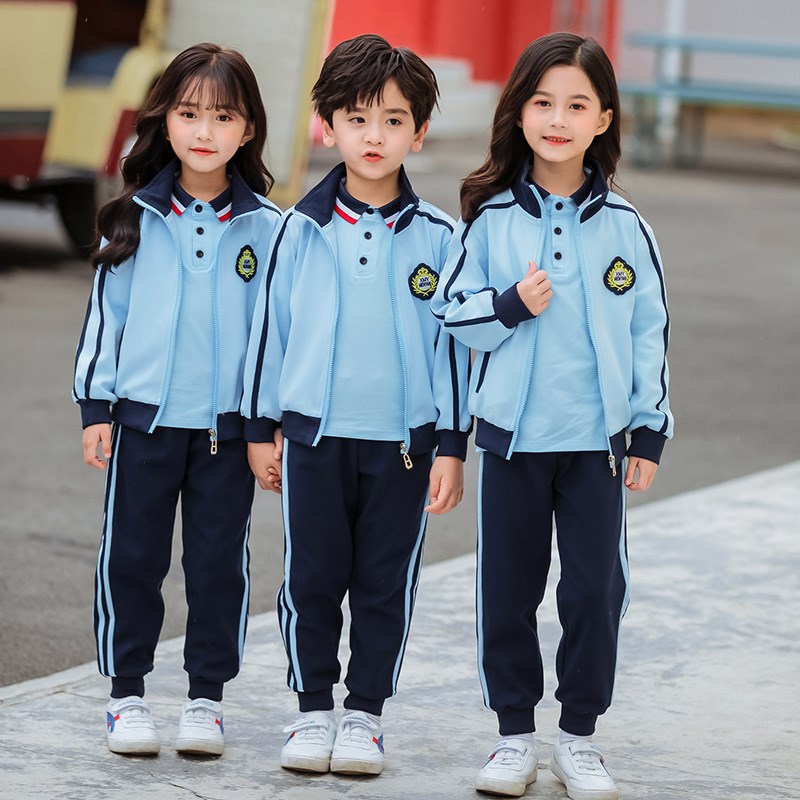 儿童校服春秋装小学生班服英伦风套装幼儿园园服春秋季运动会蓝色