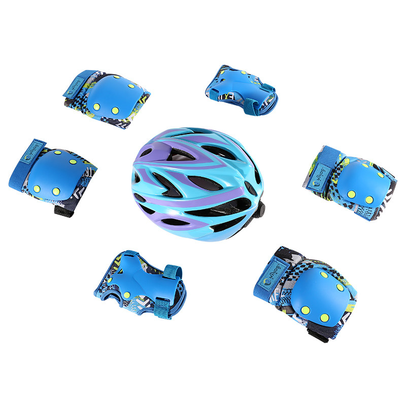 轮滑护具儿童平衡车自行车骑行套装溜冰滑板头盔运动护膝防摔装备