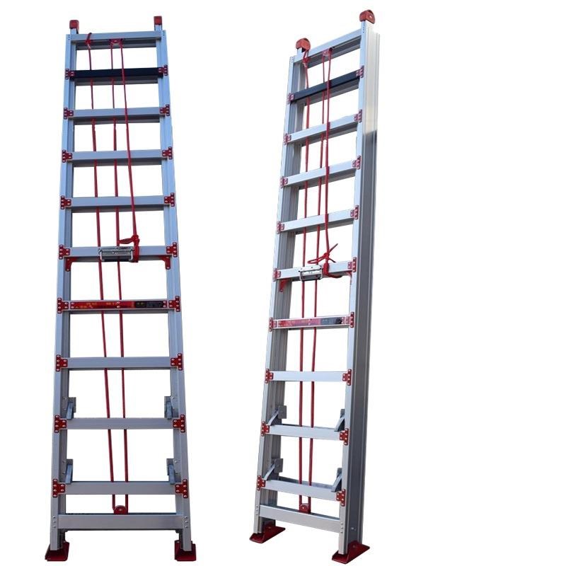 质能伸缩梯铝合金梯子升降工程梯升降梯单面梯折叠梯直梯梯子单梯