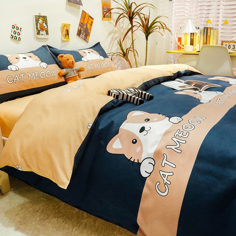 被套单件夏季水洗棉被罩150x200x230双人纯薄款1.5米单人学生被单