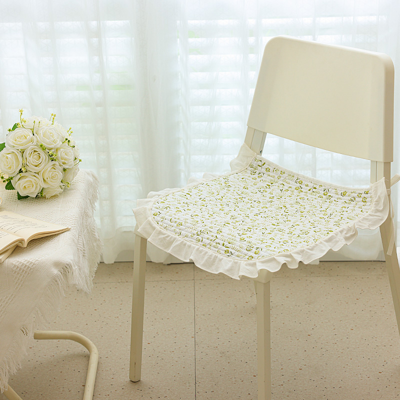 韩式小清新纯棉椅子垫学生教室坐垫屁垫客厅家用餐桌椅垫汽车座垫