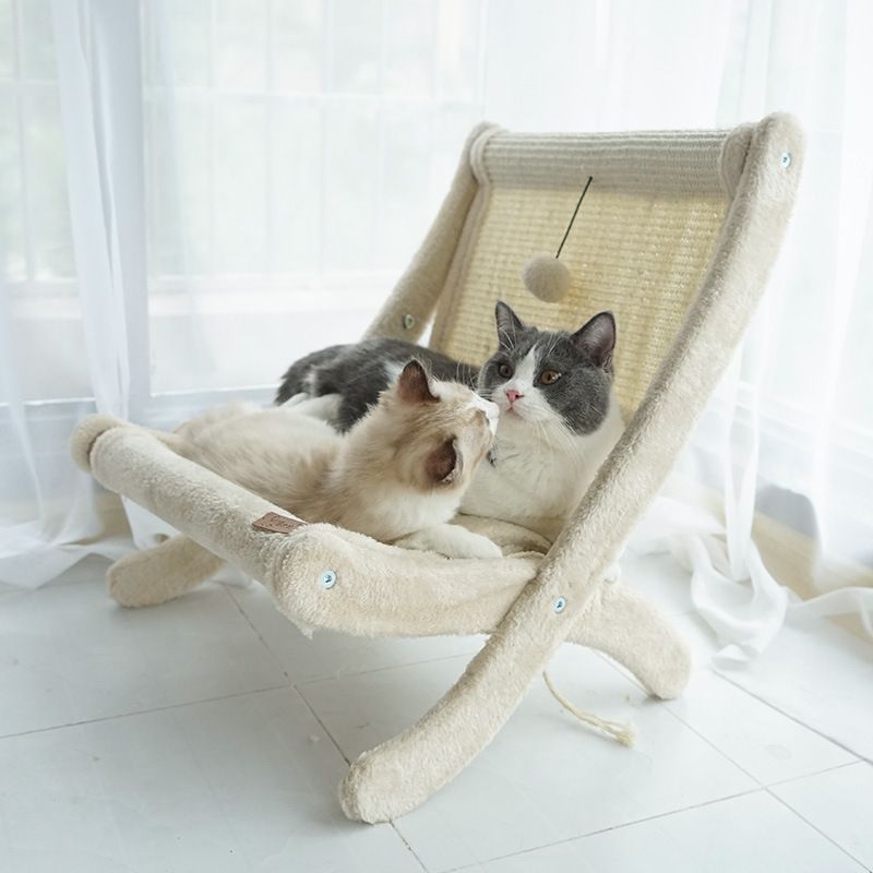 宠物猫咪沙发床猫晒太阳椅子w窗台睡觉躺椅猫床剑麻猫抓板猫窝睡