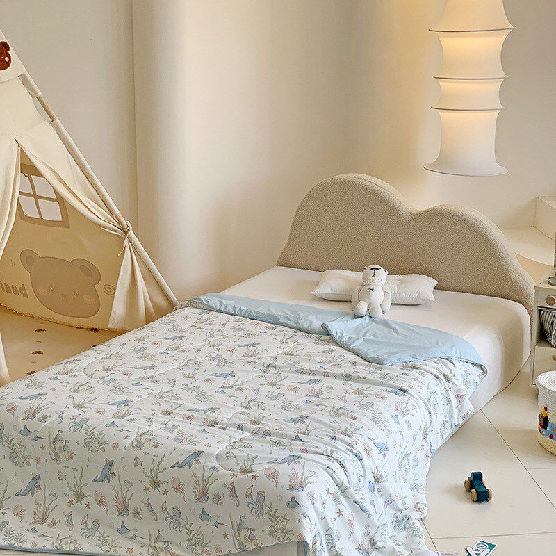 儿童幼儿园夏季午睡薄被子被芯丝滑凉感空调被透气夏凉被单人学生