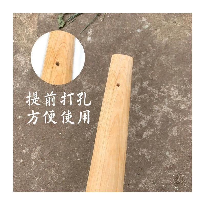 扁担挑水用实木挑水扁担老式手工带绳子铁钩家用农用工地娱乐道具