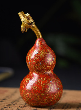 大漆葫芦摆件挂件把件饰品手工艺品彩漆大漆工艺手捻葫芦