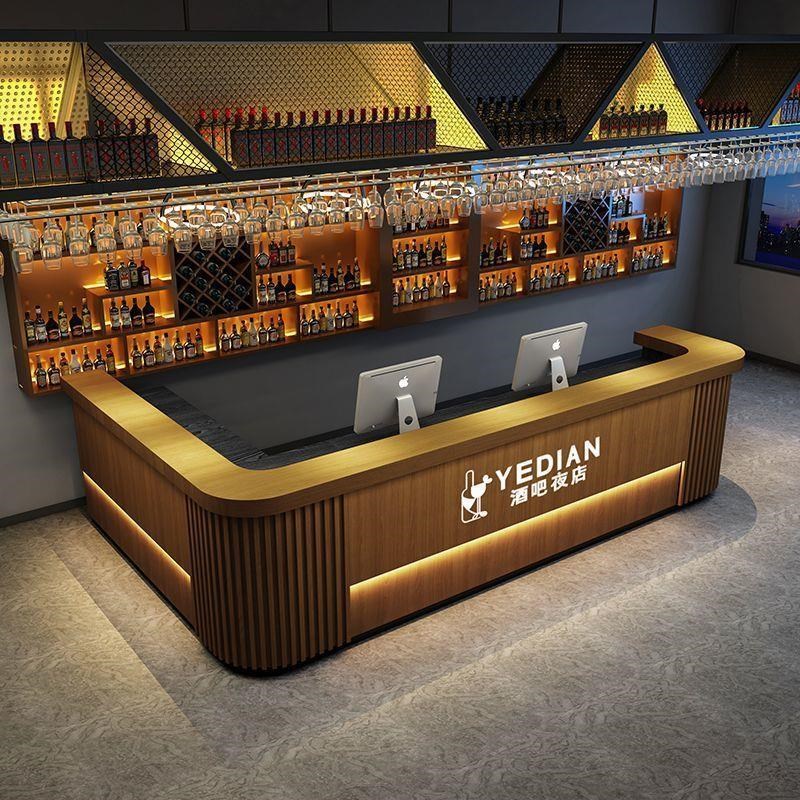 接待台酒吧吧台健身房台球厅前台餐厅火锅店烧烤店收银台转角定制