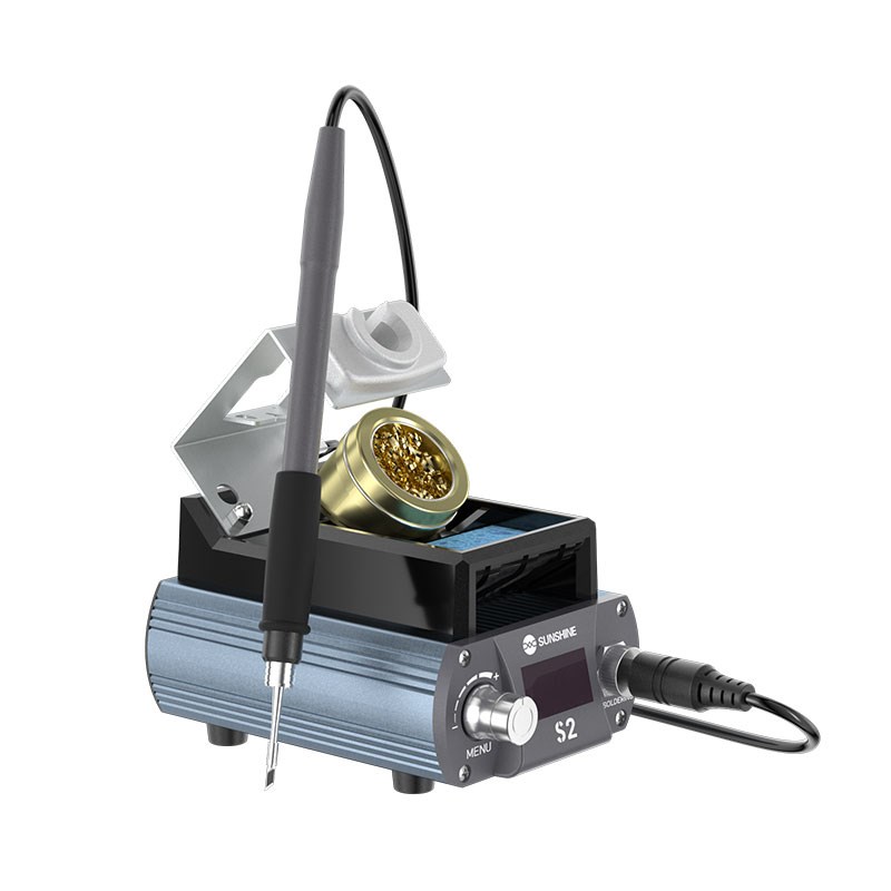 新讯S2智能电焊台数显大屏幕显示升温迅速210手柄自动休眠电烙铁