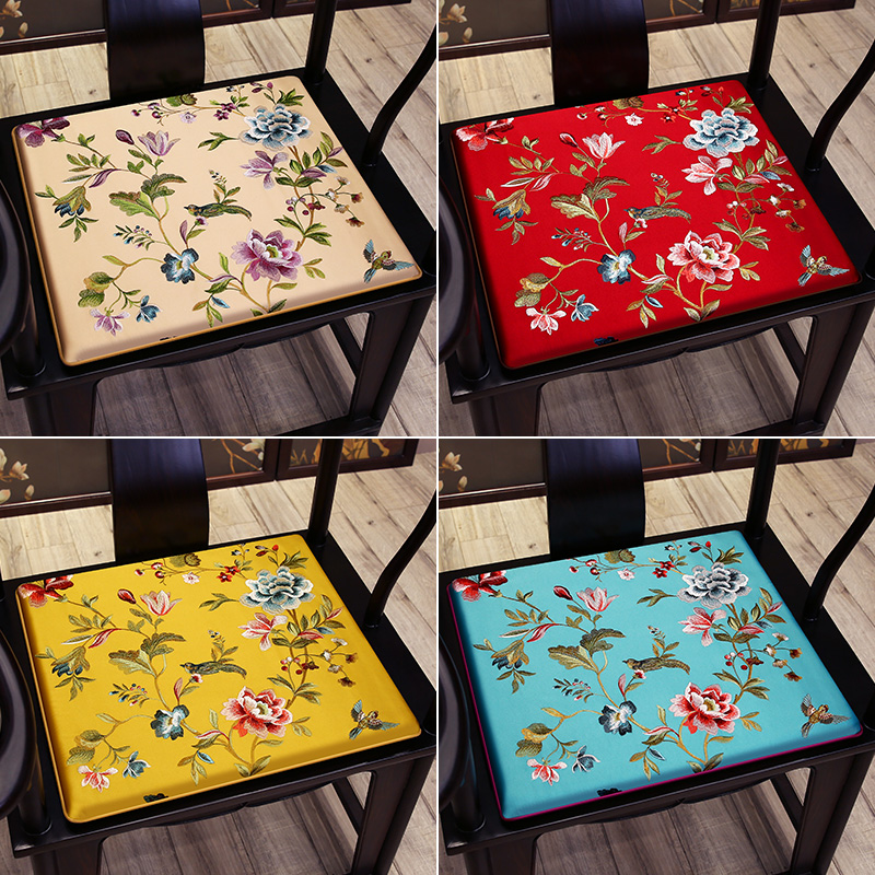 新中式红木椅子坐垫茶椅垫座椅垫实木圈椅太师椅餐椅茶桌茶台垫子