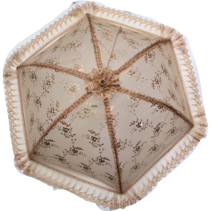 超大圆形95桌盖菜罩伞特大折叠餐桌食物罩防蝇加大家用遮菜伞罩篮