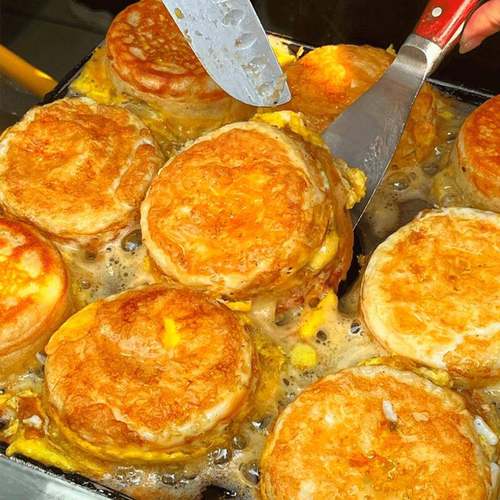 【极速发货】鲜肉鸡蛋汉堡空气炸锅早餐半成品速食小吃美食馅饼