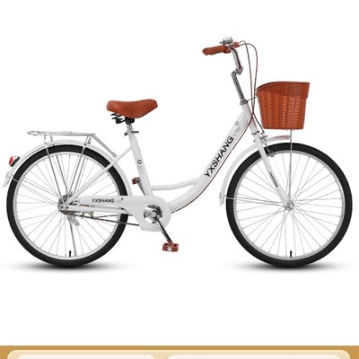 自行车女通勤轻便成人单车上班代步实心胎普通24寸26校园大学生男