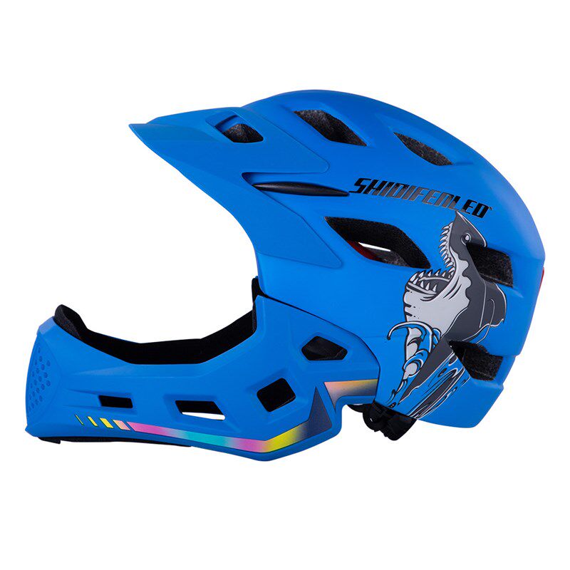 儿童平衡车头盔全盔滑步车溜冰轮滑自行车骑行护具可拆卸式下巴