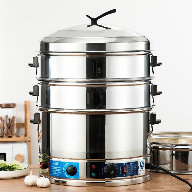 蒸锅电蒸锅多功能家用三层电蒸笼商用大容量蒸菜神器馒头锅特大号