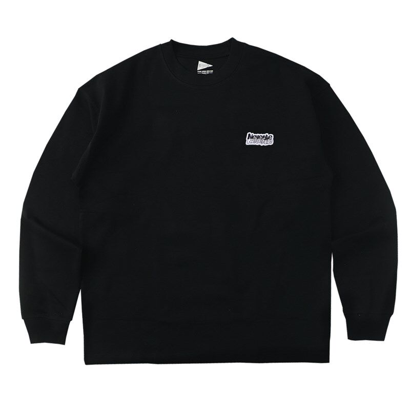 简约刺绣LOGO小领口卡通印花圆领男款圆领长袖T恤