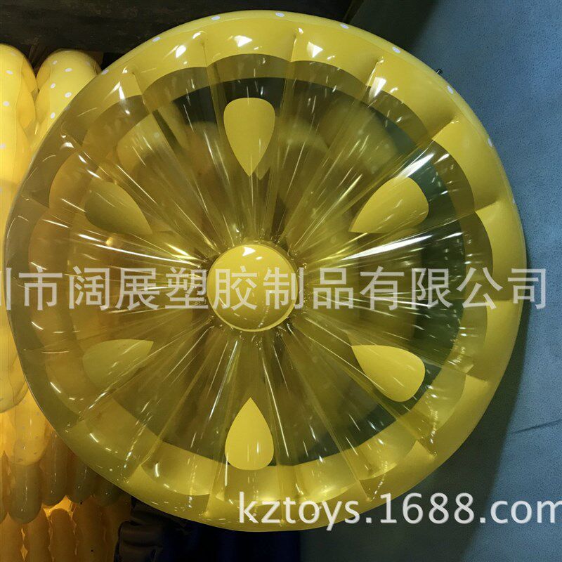 水上充气西瓜浮排,圆形充气柠檬浮排西瓜浮排浮床游泳圈