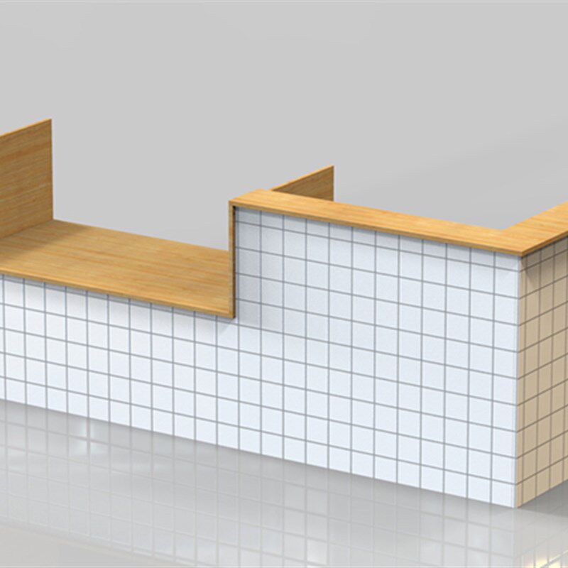 定制板式家具收银台前台接待台奶茶店吧台公司迎宾台 编辑 价