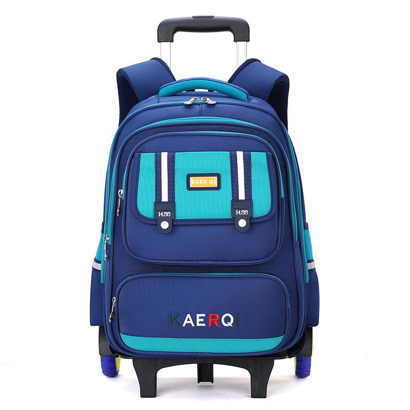 新款儿童拉杆书包小学生爬楼梯大轮拉杆箱书包可伸缩手拉轮子书包