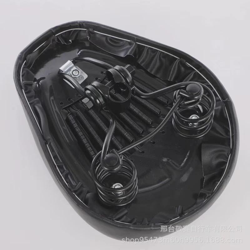 新款电动车三轮车鞍座铁壳装自行车配件代驾车改拉簧座垫大屁股