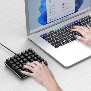 机械数字键盘茶轴左撇子左手密码财务笔记本电脑外接数字区小键盘