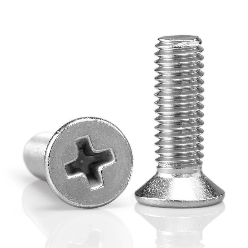 304不锈钢十字平头螺丝沉头小机螺钉机牙螺钉大螺栓M4M5M6M8M10