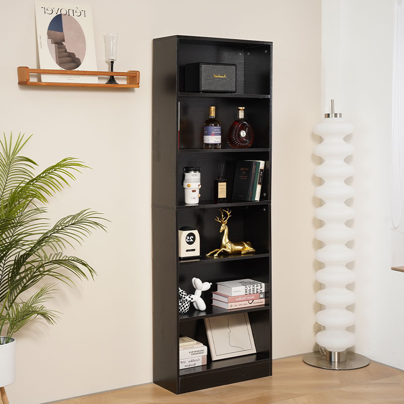 定制柜子尺寸定做黑色书s架书柜木柜置物架落地储物柜简易多层实