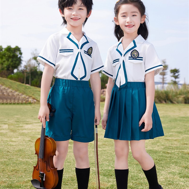 2024夏季新款学生校服套装幼儿园园服水手服六一表演毕业拍照影楼