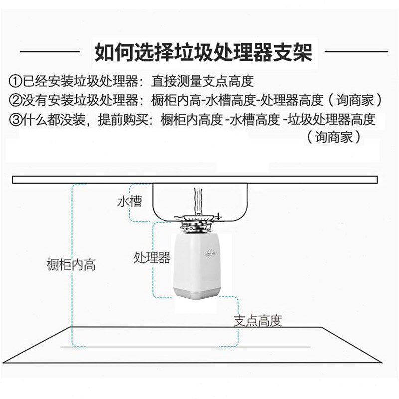 厨房家用垃圾处理器减震支架厨余粉碎机支撑架缓震支撑架升降台