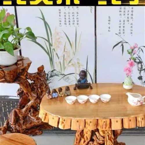 原木根雕茶几实木家用茶桌套装客C厅泡茶桌阳台经济小型功夫小茶