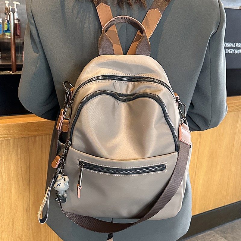 超轻便双肩包女高颜值2025新款百搭通勤包外出旅游牛津布背包书包