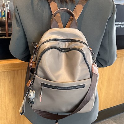 超轻便双肩包女高颜值2025新款百搭通勤包外出旅游牛津布背包书包