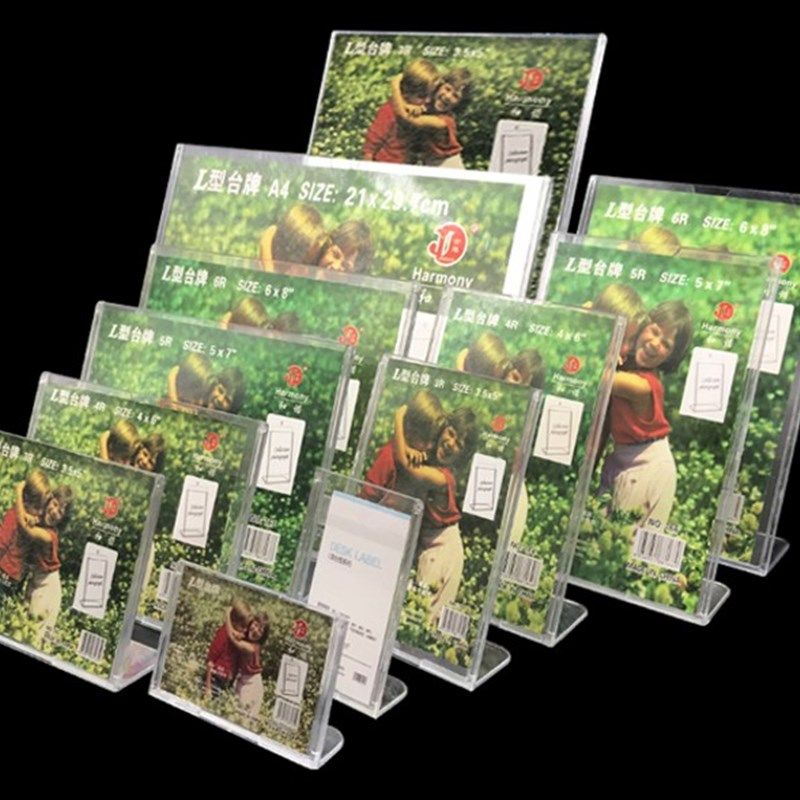 L型台卡塑料台签台牌桌牌价格展示牌立牌菜价格座牌餐桌牌20只装