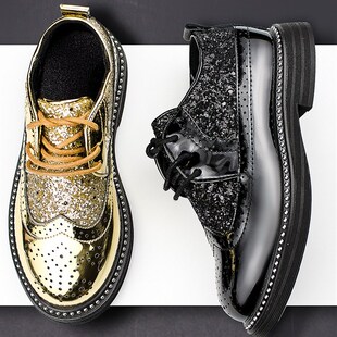 男童黑色英伦风正装 男童皮鞋 软底小学生童J鞋 新款 小皮 2020春秋季