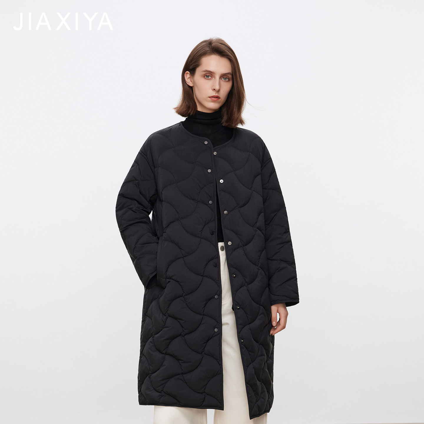 【90白鹅绒】泇汐娅轻薄羽绒服女短款2025年新款冬季鹅绒服长外套