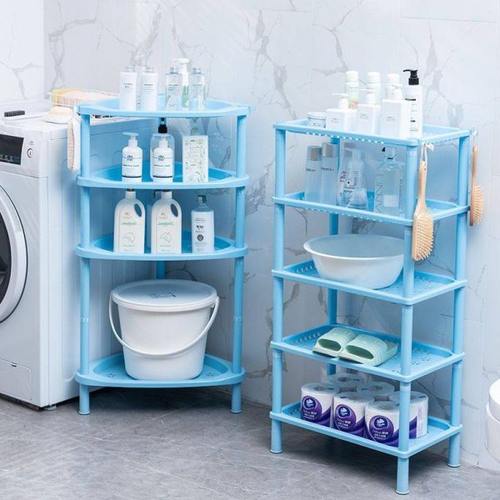 洗手间厕所卫生间置物架落地厨房收纳架脸盆架洗脸放盆三角架凉压