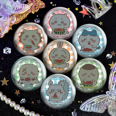 chiikawa吉伊卡哇同人反光徽章