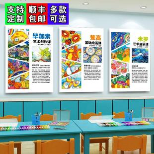 美术课程体系装饰挂画少儿美术介绍文化环创布置挂图教室墙面壁画