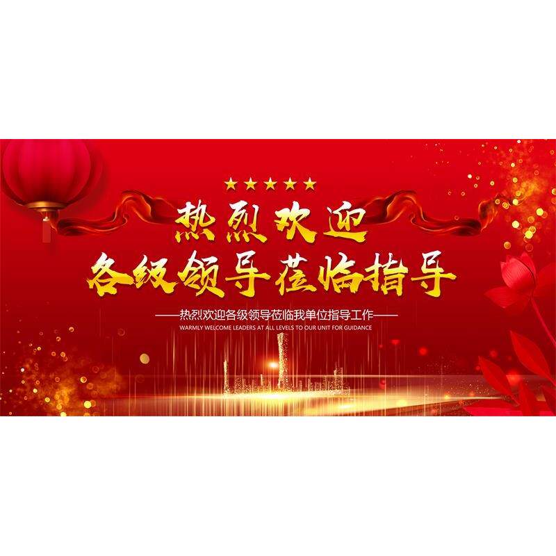 热烈欢迎各级领导莅临指导海报展板墙贴墙纸挂图装饰画