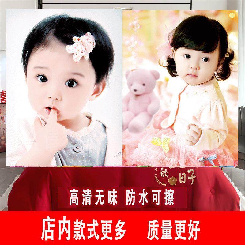 女宝宝海报照片龙凤画 画报可爱漂亮孕妇小孩胎教大图片墙贴画 画