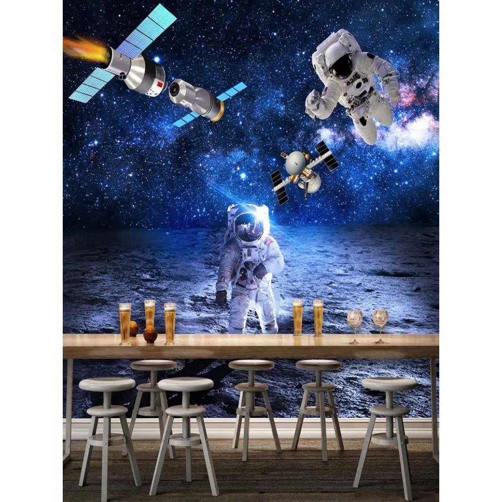 3d星空宇宙墙贴立体空间餐厅墙面装饰防水贴纸背景墙贴画自粘定制