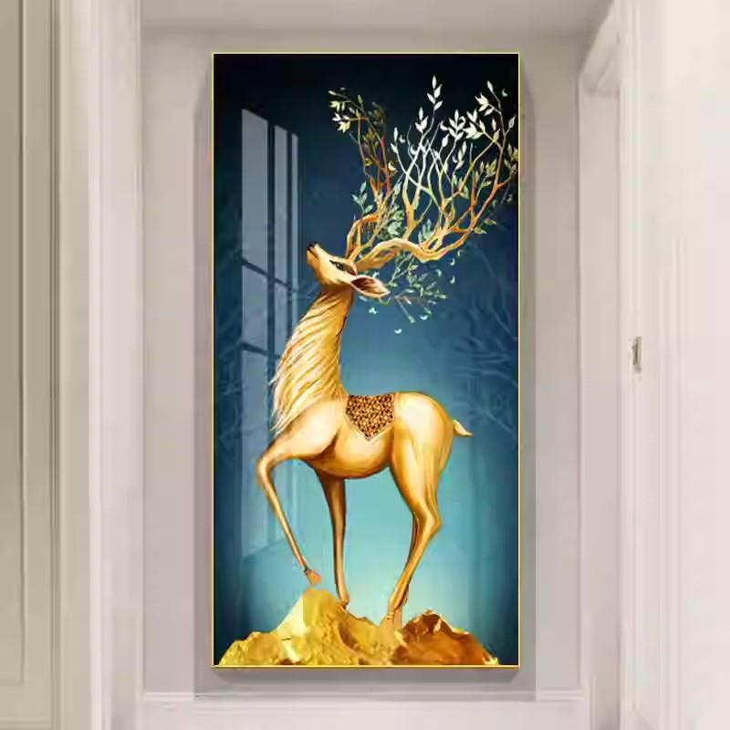 玄关装饰画自粘简约轻奢立体墙贴壁纸客厅走廊过道入户正门墙贴画